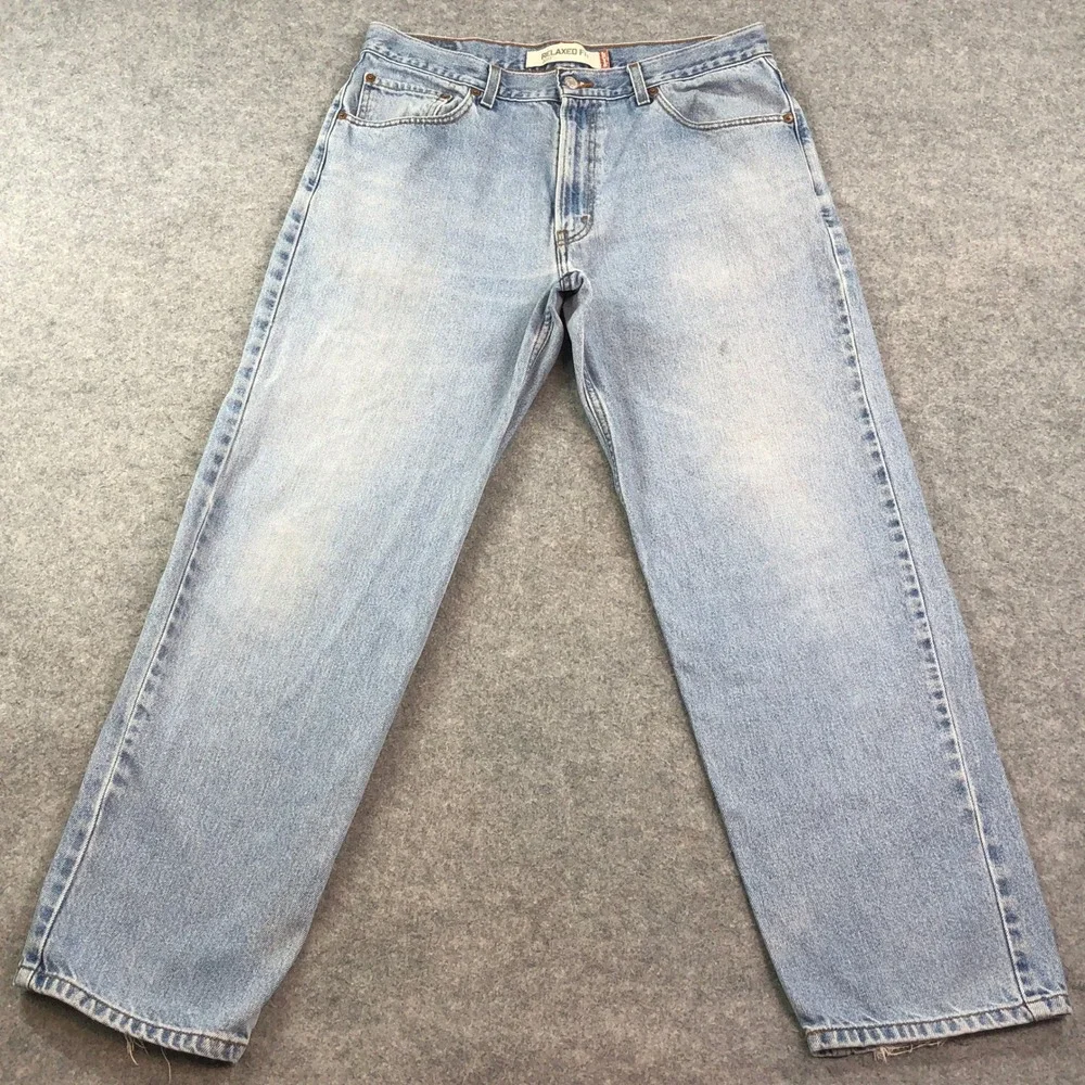 Levi's 550 Vintage Mens Jeans 36x30 Relaxed Fit Tapered Leg Light Wash Denim